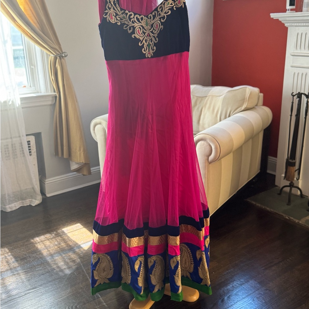 Elegant Pink Embroidered Lehenga